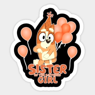 Bluey and Bingo sister girl Sticker